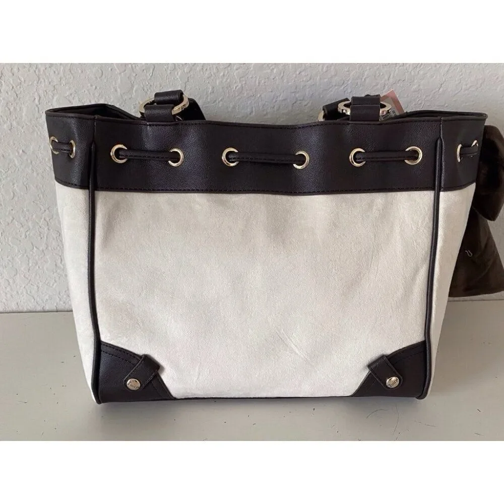 Juicy Couture Classic Scottie Dogs Tote‎ Crystal Off White Daydreamer Viral NEW